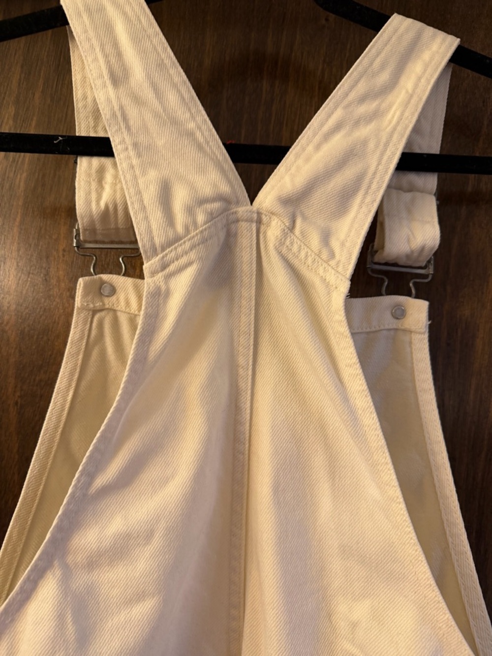 Reformation, Smith Style, Ivory Denim Overalls, Size 4 - Picture 9 of 16